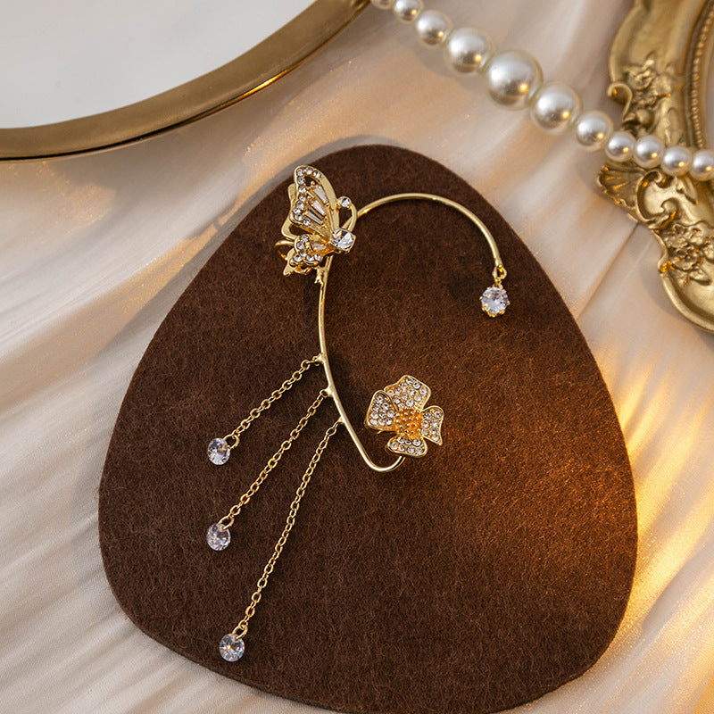 Pendientes Flor de mariposa acero + Collar de Regalo